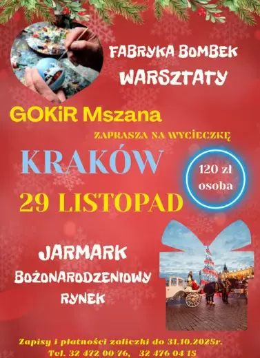 plakat z informacjami na temat jarmarku
