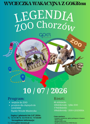 GOKiR - wycieczka do ZOO Chorz&oacute;w i Parku Legendia
