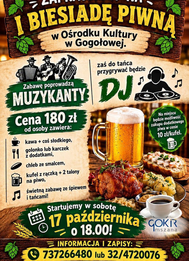 Biesiada Piwna z GOKiR w Gogołowej