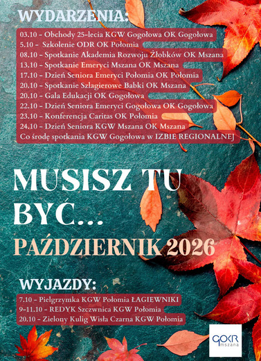 Październik z GOKiR Mszana