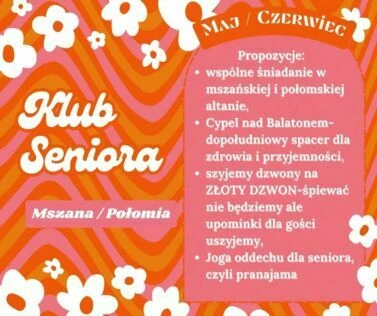 Klub seniora maj/czerwiec