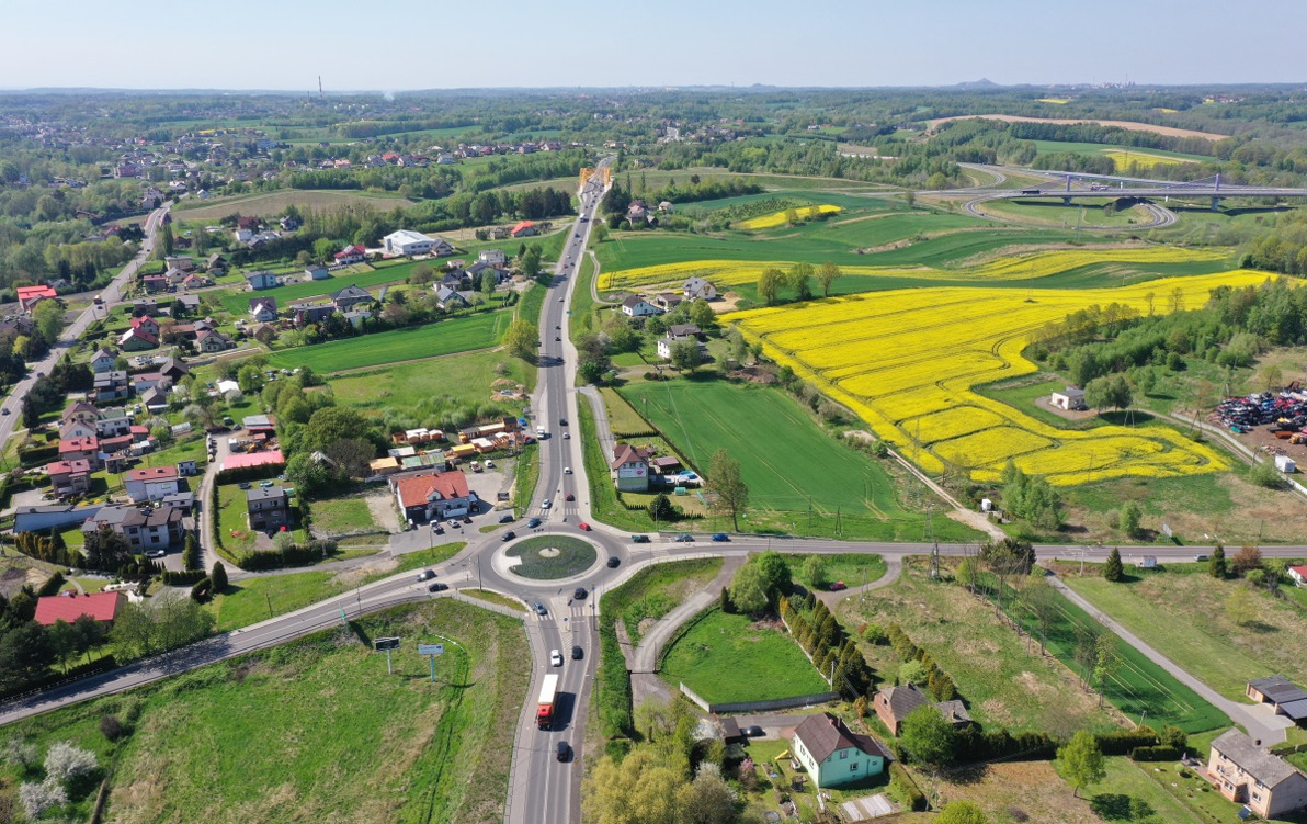 Widok na Mszanę z lotu ptaka