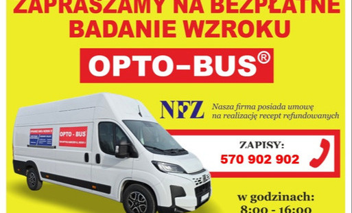 plakat o bezpłatnym badaniu wzroku