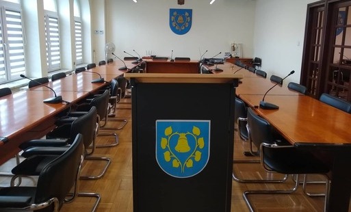 Sala posiedzeń Urzędu Gminy w Mszanie
