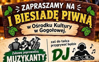Zapraszamy na I biesiadę piwną